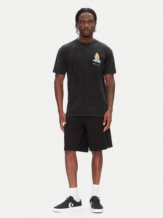 Volcom Volcom T-krekls Bob Moleema 1 A4312553 Melns Loose Fit
