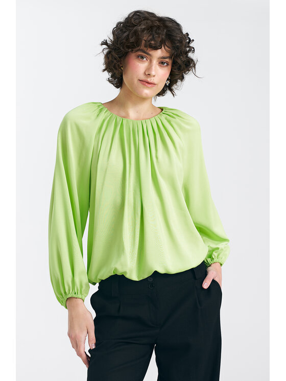 NIFE NIFE Halenka B162 Zelená Loose Fit