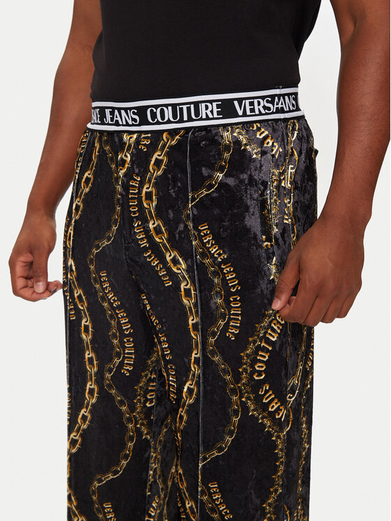 Versace Jeans Couture Versace Jeans Couture Παντελόνι φόρμας 77GAA323 Μαύρο Loose Fit