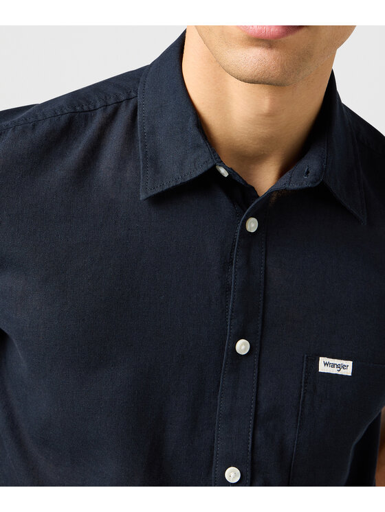 Wrangler Wrangler Koszula 112362729 Czarny Regular Fit