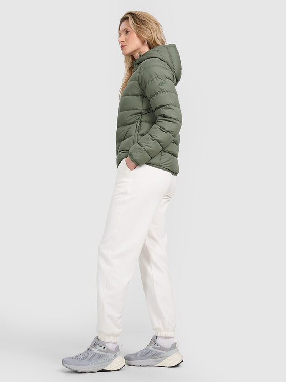 4F 4F Kurtka puchowa NATURAL (DOWN) WARMTH Khaki Regular Fit
