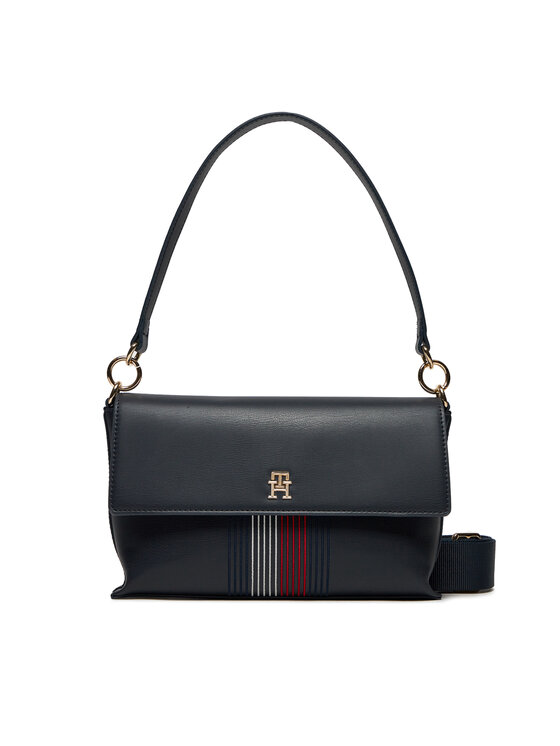Geantă Tommy Hilfiger Distinct Shoulder Bag Corp AW0AW16795 Bleumarin