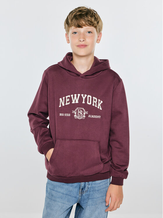 BIG STAR BIG STAR Bluza MARK Bordowy Basic Fit