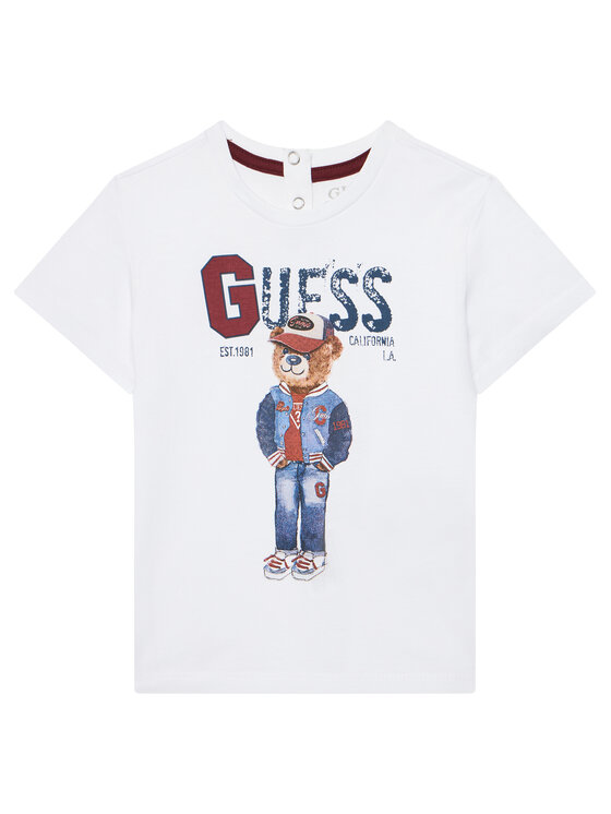 Guess T-Shirt N5YI22 K8HM4 Biały Regular Fit
