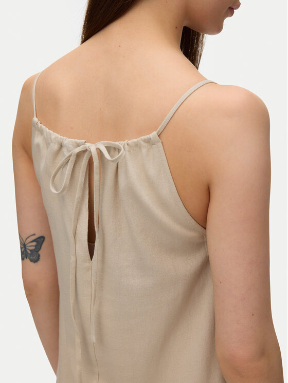 Vero Moda Vero Moda Poletna obleka Emilo 10340519 Bež Loose Fit