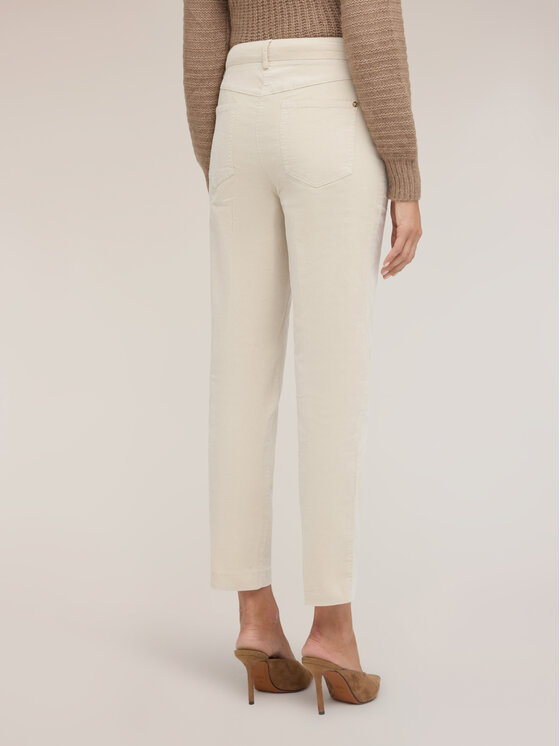 Motivi Motivi Pantaloni di tessuto P40BQ004995N011 Bianco Flare Fit