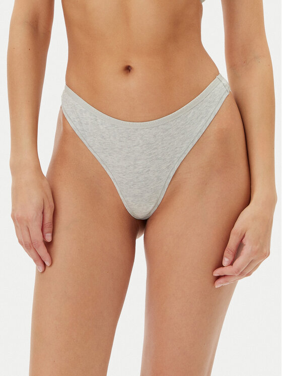 Tommy Hilfiger Stringové nohavičky UW0UW05741 Sivá