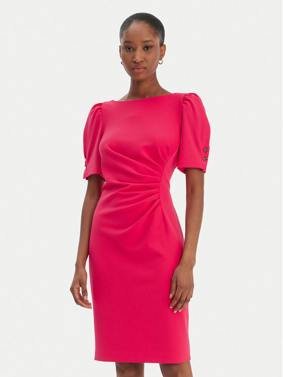 DKNY DKNY Rochie cocktail DD6A1666 Roșu Slim Fit