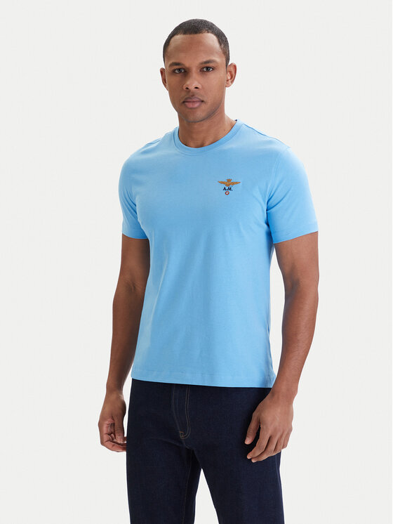 Aeronautica Militare Aeronautica Militare Majica 261TS1580UJ00372 Modra Regular Fit