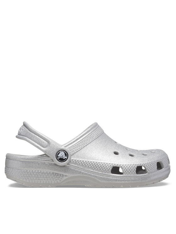 Şlapi Crocs Classic Glitter Kids Clog T 206992 Argintiu