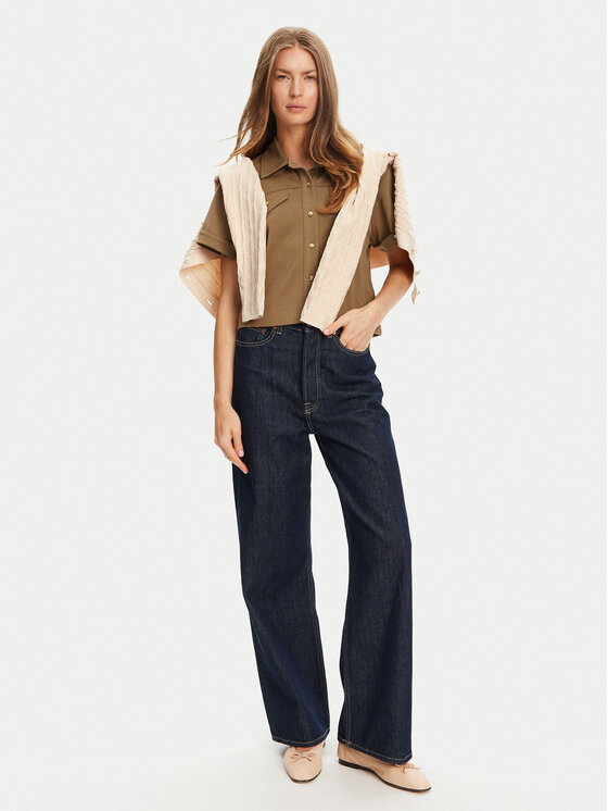 Tommy Hilfiger Tommy Hilfiger Košile Gold Button WW0WW44626 Hnědá Regular Fit