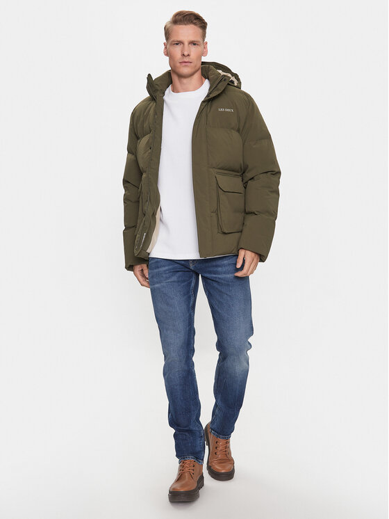 Les Deux Les Deux Pūkinė striukė Maddox LDM610060 Žalia Regular Fit
