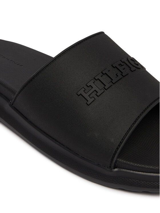 Tommy Hilfiger Tommy Hilfiger Natikače Dual Density Hilfiger Pool Slide FM0FM05797 Crna
