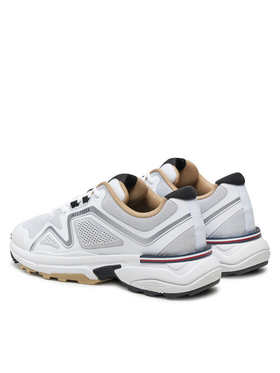 Tommy Hilfiger Tommy Hilfiger Laisvalaikio batai M Runner Tech Knit FM0FM05109 Balta