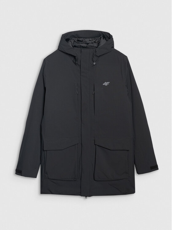 4F 4F Parka URBAN COMMUTER Czarny Regular Fit