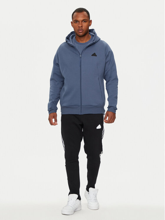 Felpa adidas grigia e blu top
