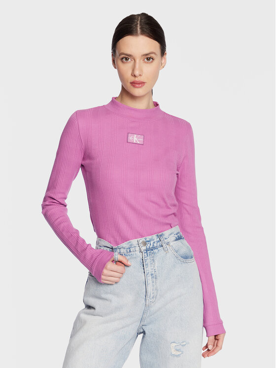 Calvin Klein Jeans Calvin Klein Jeans Blúz J20J220295 Lila Slim Fit