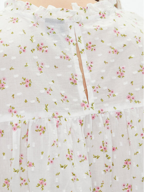 Vero Moda Vero Moda Bluzka Trine 10301205 Biały Standard Fit