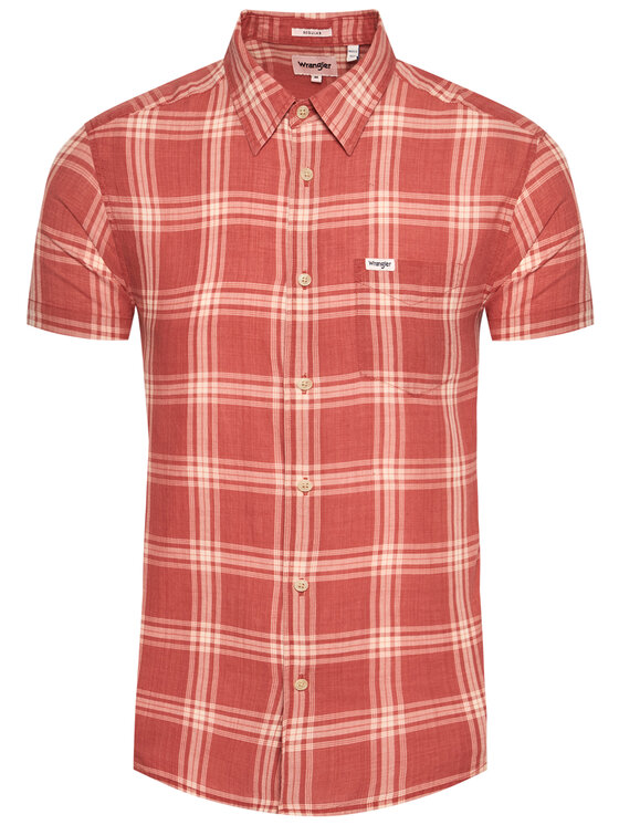 Wrangler Wrangler Camicia 1 Pkt Shirt W5J6OEXER 112130186 Rosso Regular Fit
