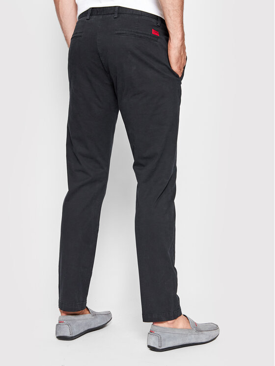 HUGO Hugo Chino hlače David222D 50468314 Črna Slim Fit