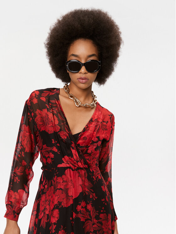 Liu Jo Liu Jo Vsakodnevna obleka CF3337 T3079 Rdeča Regular Fit