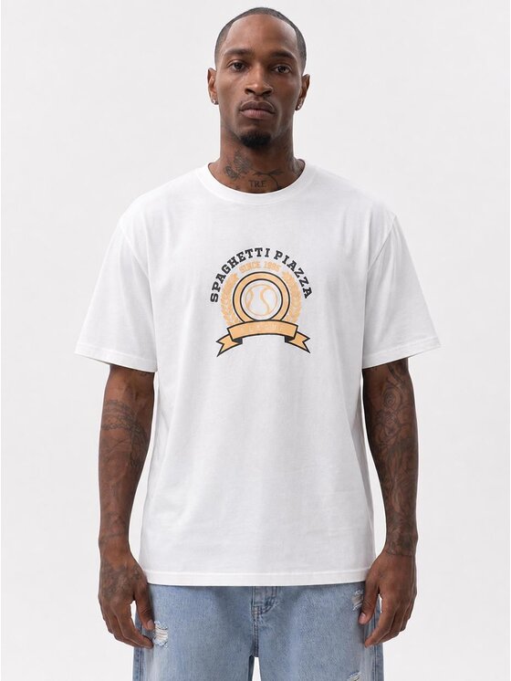MyStars MyStars T-Shirt Piazza League 132424 Biały Regular Fit