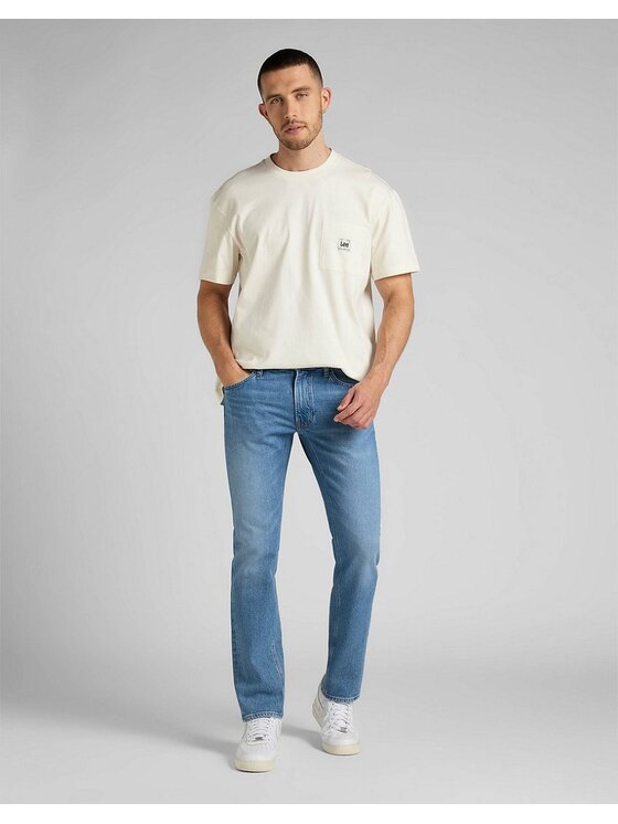 Lee Lee Jeansy DAREN ZIP FLY Niebieski Straight Fit