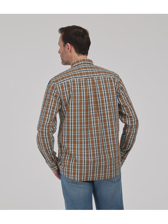 Lee Cooper Lee Cooper Koszula jeansowa LLOYD Brązowy Comfort Fit