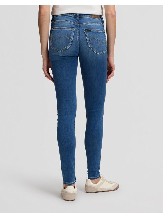 Lee Lee Jeansy SCARLETT HIGH Niebieski Skinny Fit