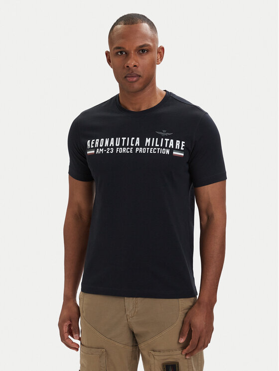 Aeronautica Militare Tricou 261TS1942UJ00538 Bleumarin Regular Fit