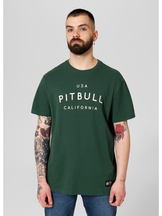 PITBULL PITBULL T-Shirt Koszulka Zielony Regular Fit