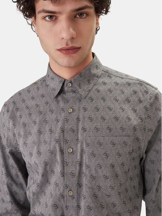Guess Guess Сорочка M6GH18 W1713 Сірий Regular Fit