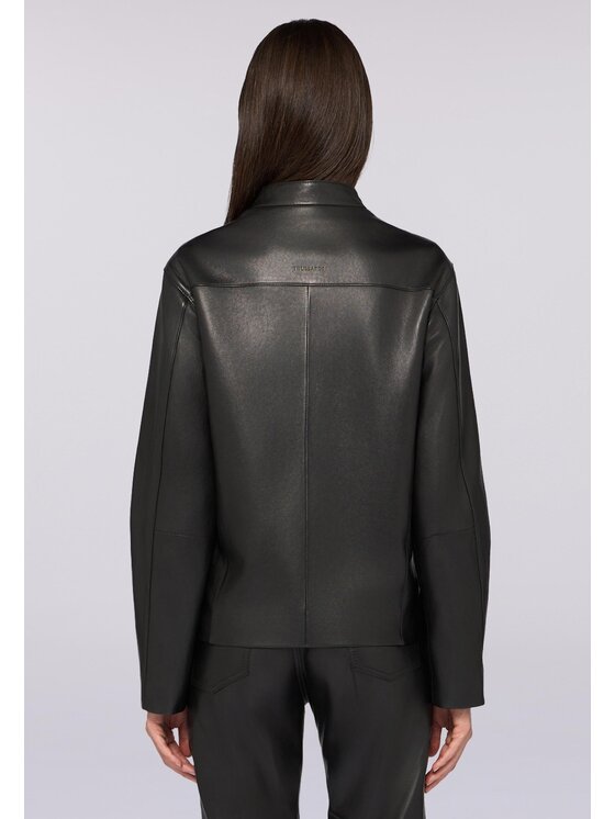 Trussardi Trussardi Giacca di pelle R358A000712N033 Nero Regular Fit