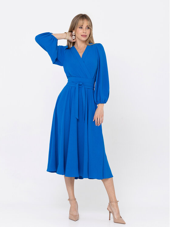LIDIA KALITA LIDIA KALITA Sukienka koktajlowa Verona Niebieski Flare Fit