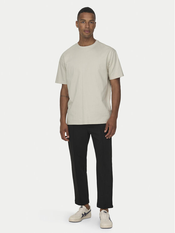 Only & Sons Only & Sons T-Shirt Fred 22022532 Beżowy Relaxed Fit