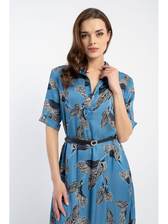 CLICK CLICK Sukienka codzienna 60-6130 Niebieski Relaxed Fit