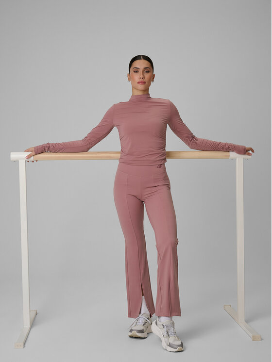 4F 4F Koszulka techniczna ATHLETIC ALLURE Różowy jasny Slim Fit