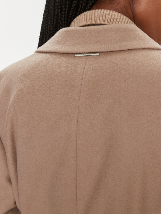Calvin Klein Calvin Klein Vlněný kabát Essential K20K205937 Béžová Regular Fit