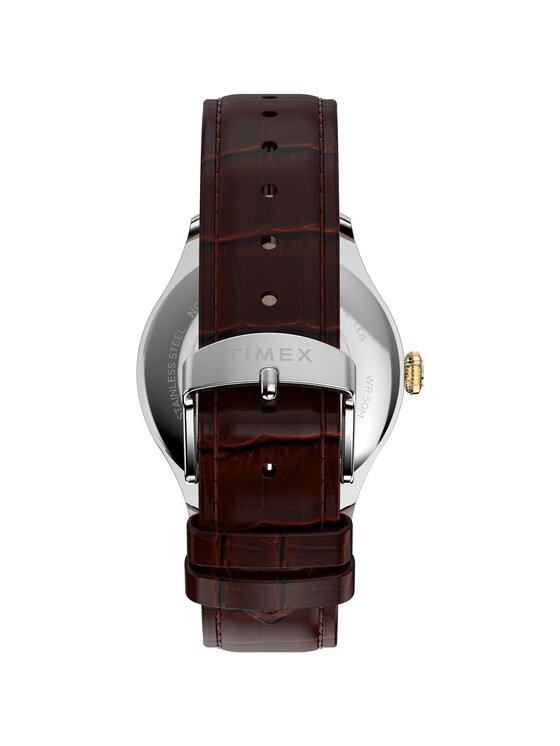 Timex Timex Zegarek TW2Y92100 Brązowy