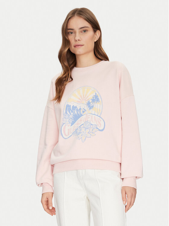 Guess Guess Sweatshirt W5GQ16 K68I4 Rosa Regular Fit