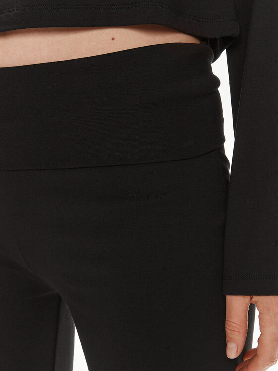 Gina Tricot Gina Tricot Bavlnené nohavice 21671 Čierna Flare Fit