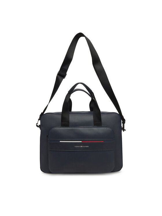 Tommy Hilfiger Tommy Hilfiger Geantă pentru laptop Th Foundation Computer Bag AM0AM13198 Bleumarin