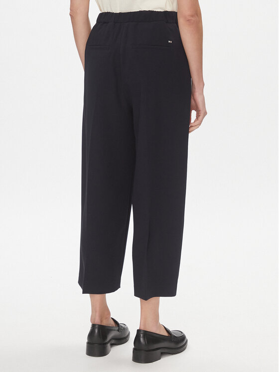 Tommy Hilfiger Tommy Hilfiger Szövet nadrág WW0WW41908 Sötétkék Wide Leg