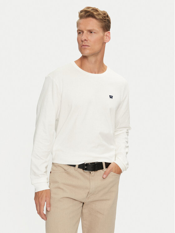 Wrangler Wrangler Longsleeve Sign Off 112357431 Bianco Regular Fit