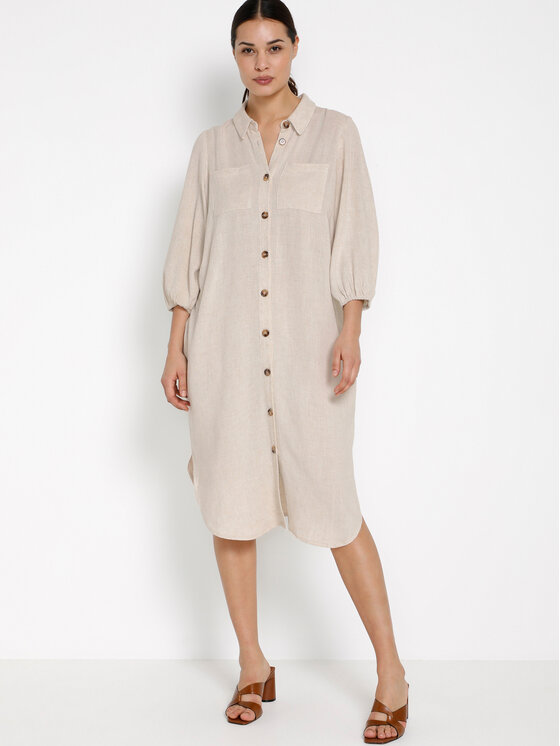 Kaffe Rochie tip cămașă Liny 10506388 Bej Loose Fit