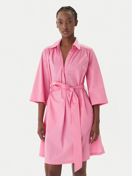 LOLA CASADEMUNT LOLA CASADEMUNT Košilové šaty LS2616140 Růžová Relaxed Fit