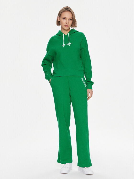 Tommy Hilfiger Felpa UW0UW04996 Verde Regular Fit Modivo