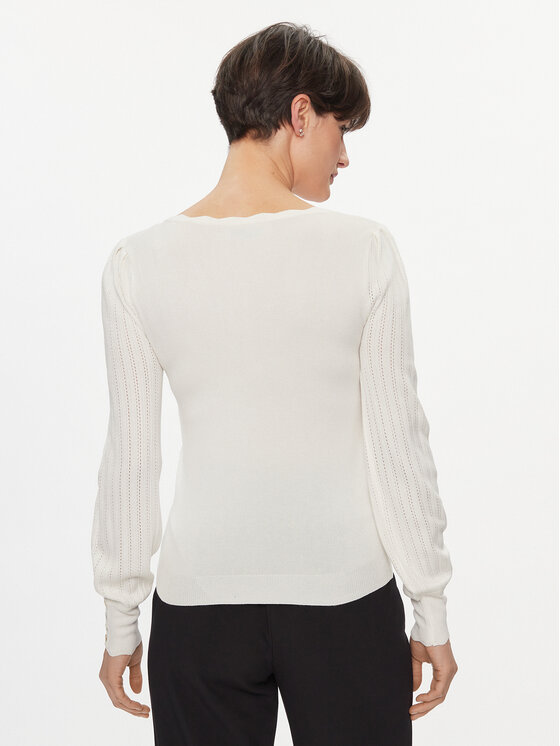 ONLY ONLY Kampsun Meddi 15311544 Valge Regular Fit