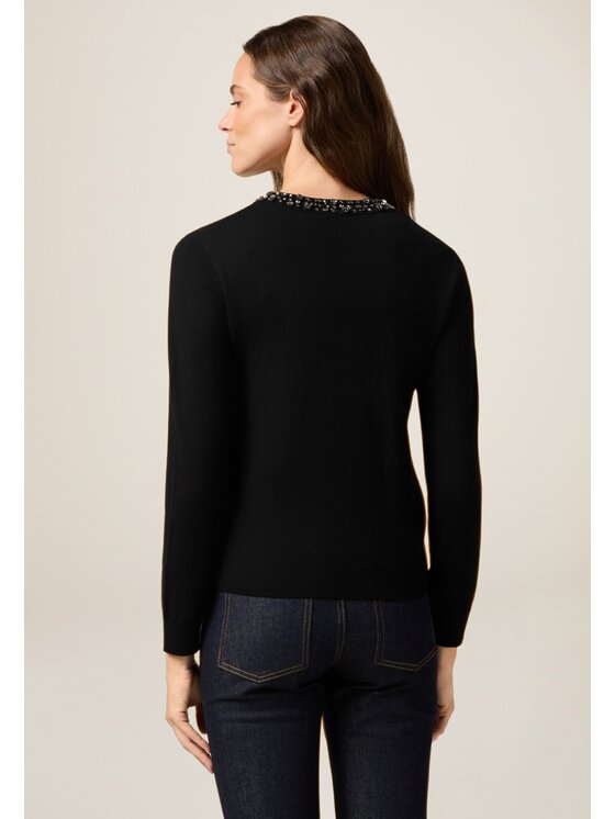 Oltre Oltre Cardigan M392J005137N033 Nero Regular Fit