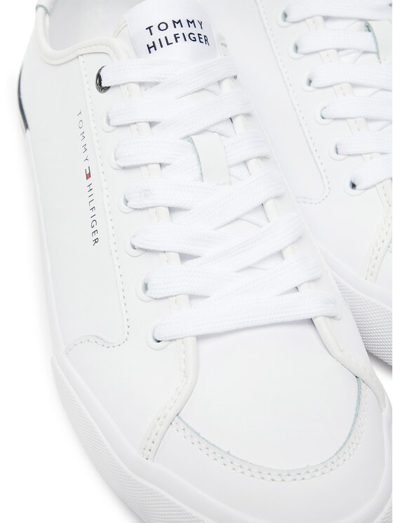 Tommy Hilfiger Tommy Hilfiger Tenisky Core Corporate Vulc Leather FM0FM05399 Biela
